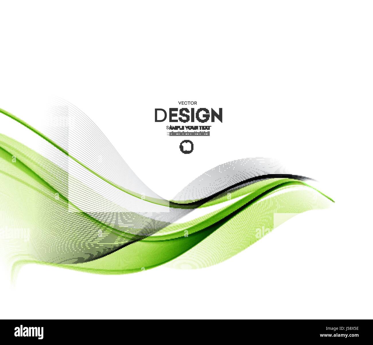 Abstract vector background, blue green wavy Stock Vector Image & Art ...