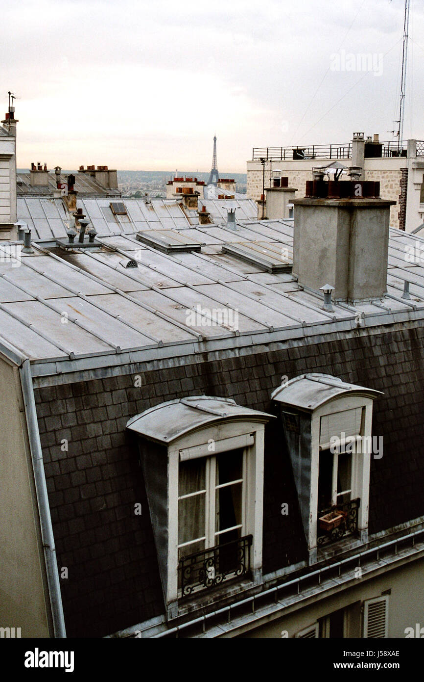 City Town Window Porthole Dormer Window Pane Paris France Metal