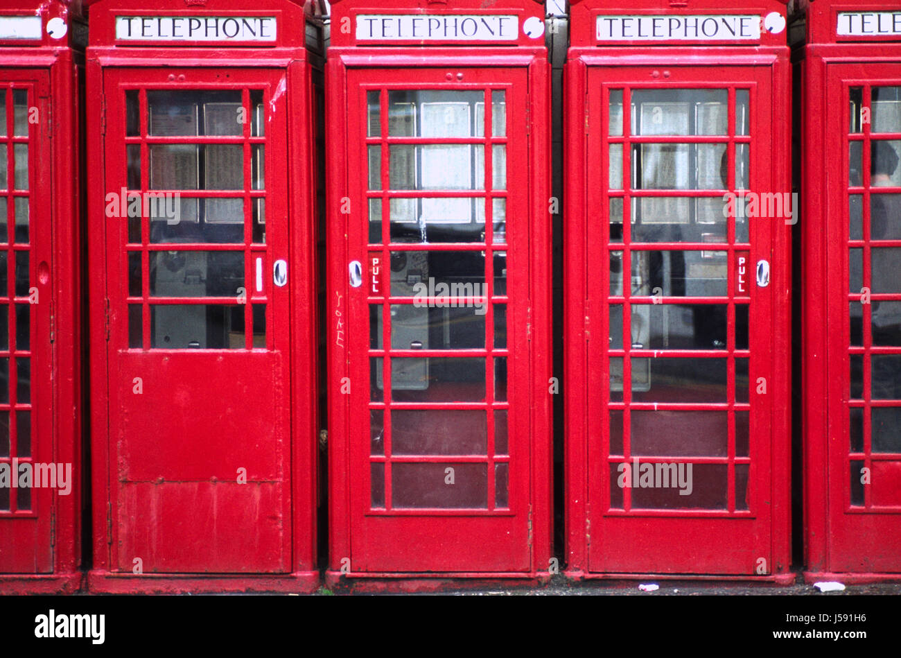 phone booths Stock Photo