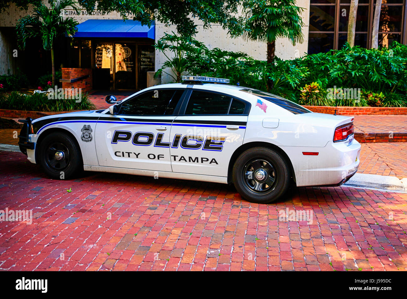 Police vehicle in the city of Tampa FL Stock Photo Alamy
