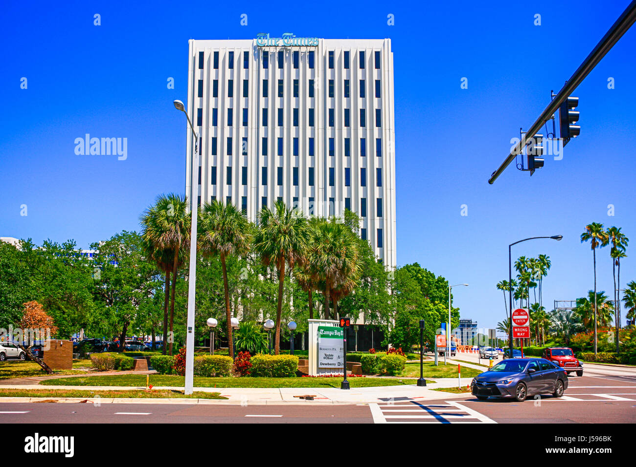 The Tampa Bay Time newspaper building in downtown Tampa Florida Stock Photo