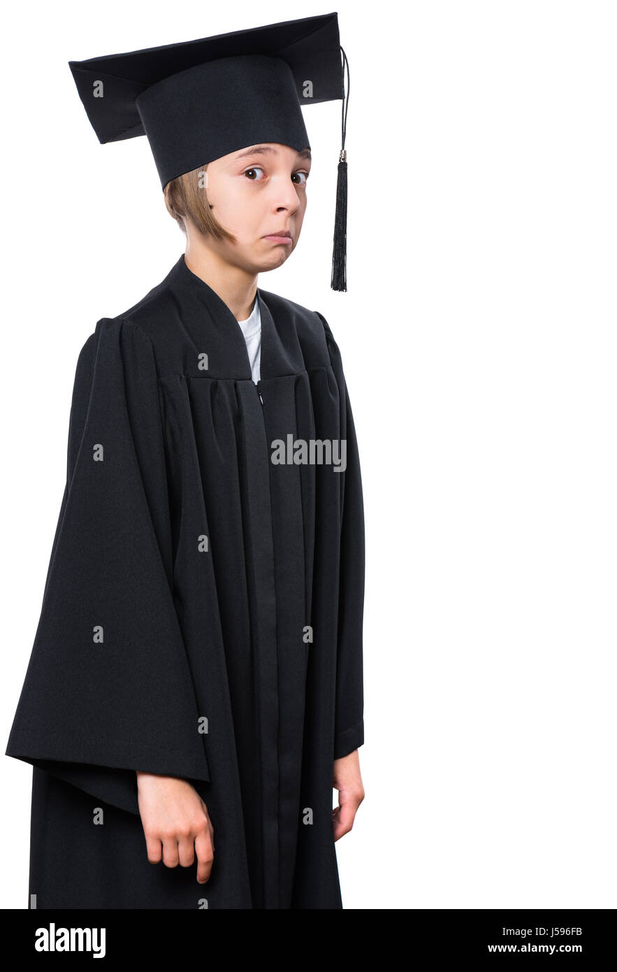 Graduate little girl student Stock Photo