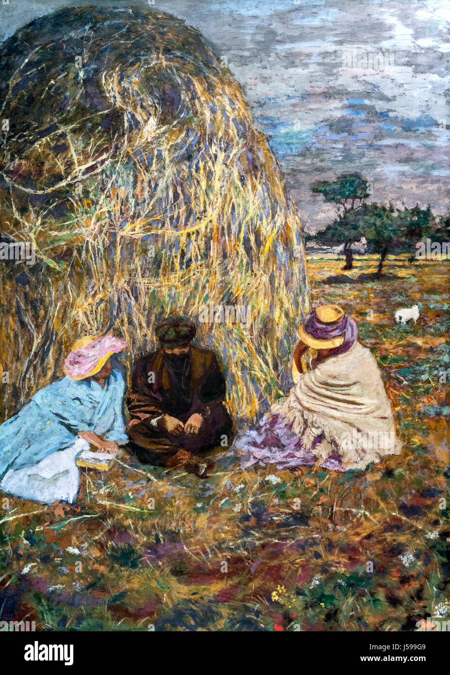 Edouard Vuillard (1868-1940) 'La Meule' (The Haystack), oil on canvas, c.1907/8 Stock Photo