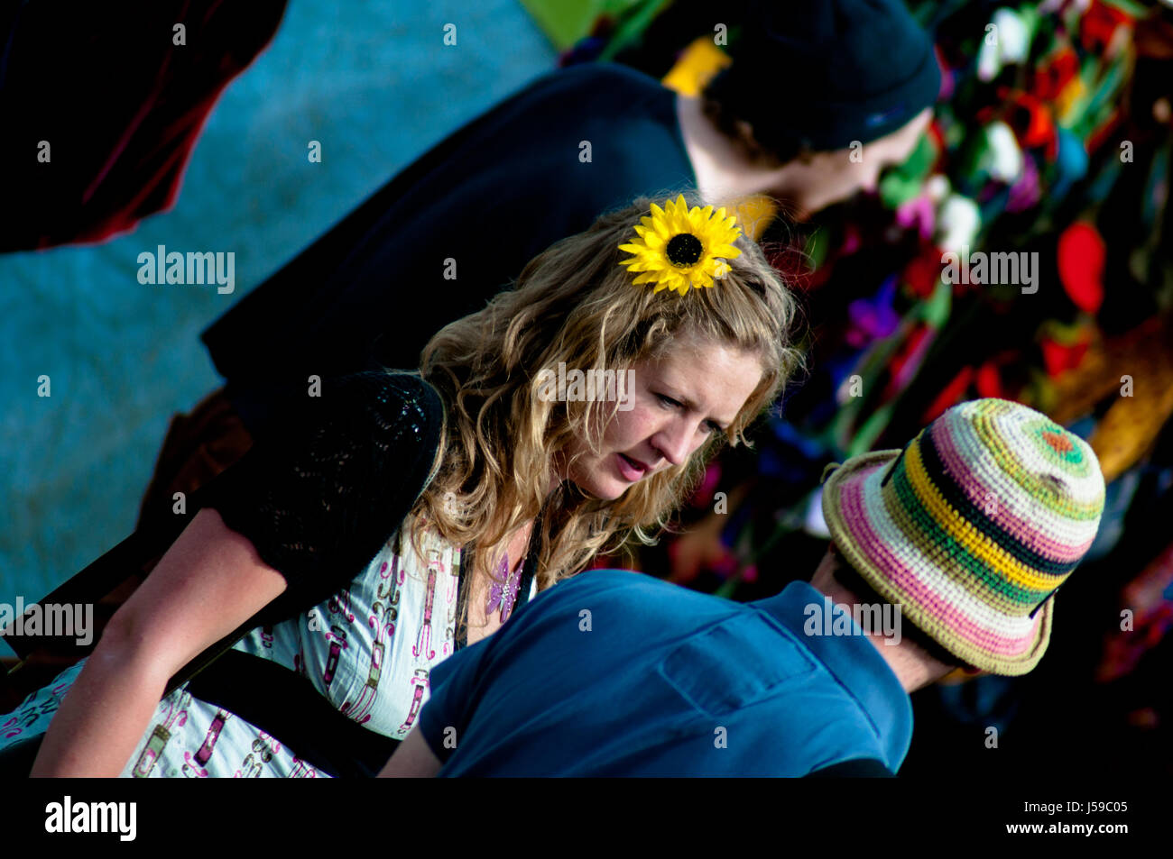 Enthusiastic Music Rock Festival Fans Audience Participation Summer