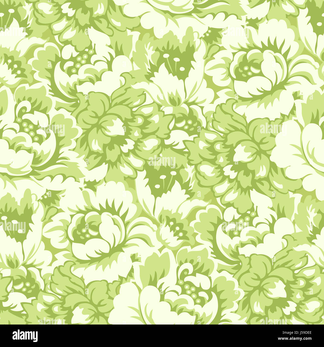 Allover floral seamless pattern design Stock Photo