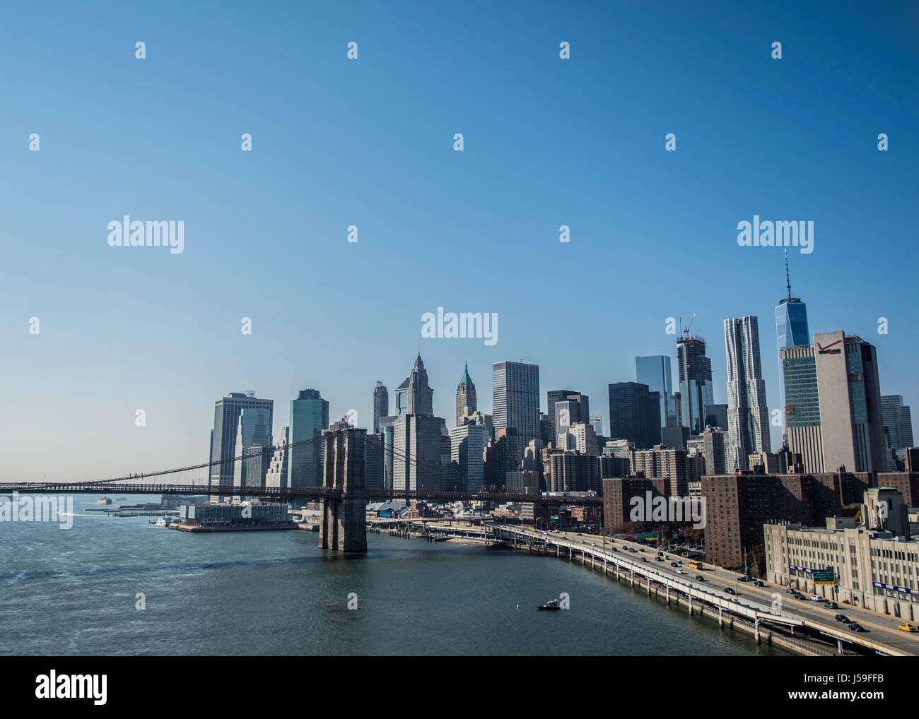 New York Skyline View Stock Photo