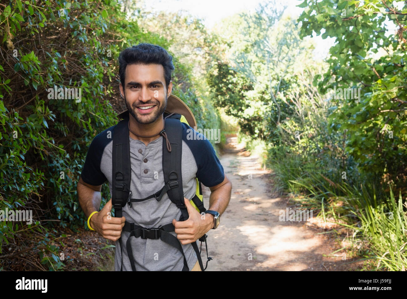 Portrait man walking forest hi-res stock photography and images - Alamy