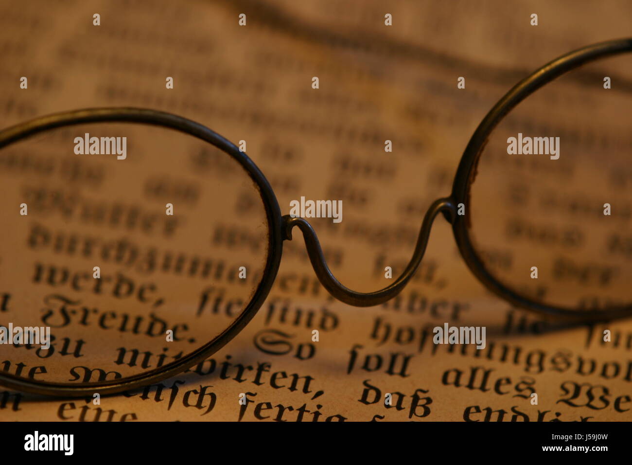 glasses on book Stock Photo