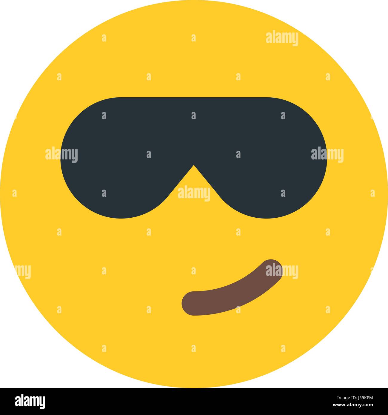 cool emoji with sunglasses Stock Vector