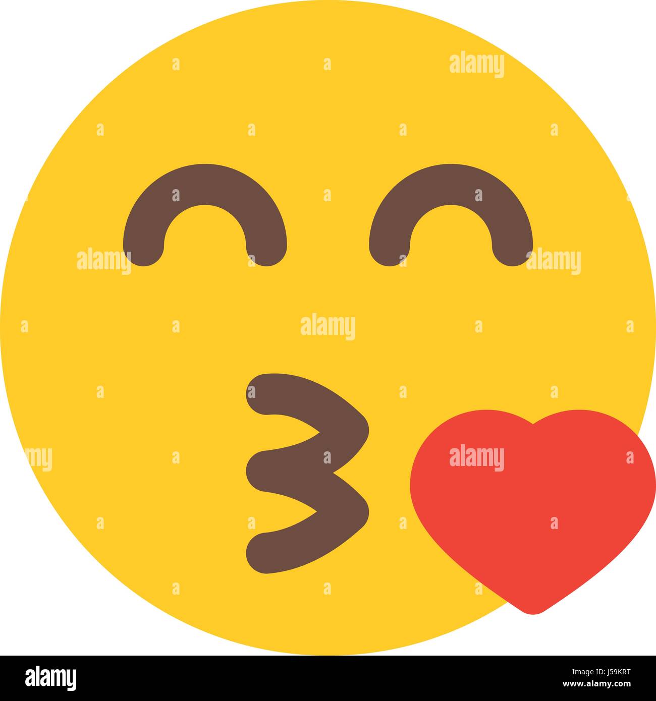 emoji blowing a kiss Stock Vector