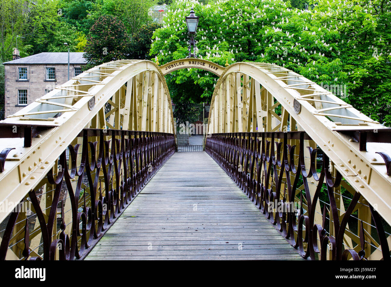 Jubilee Bridge Matlock Bath, Derbyshire, England, UK Stock Photo Alamy
