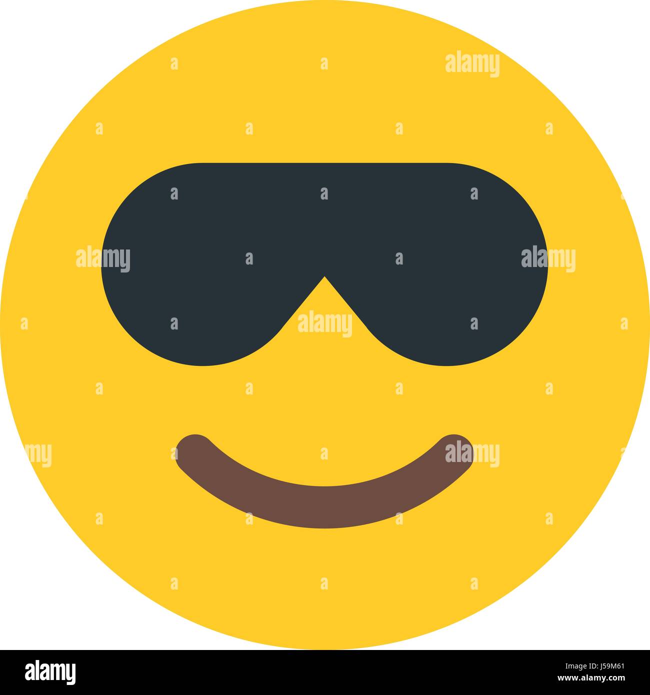 smiling emoji with sunglasses Stock Vector Image & Art - Alamy
