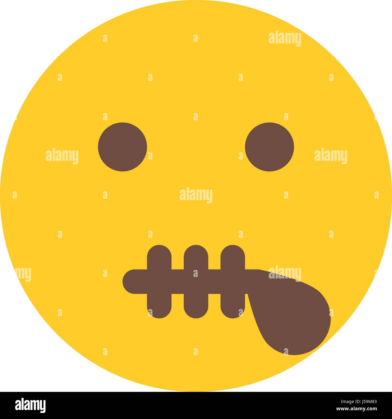 zipper mouth emoji Stock Vector Image & Art Alamy