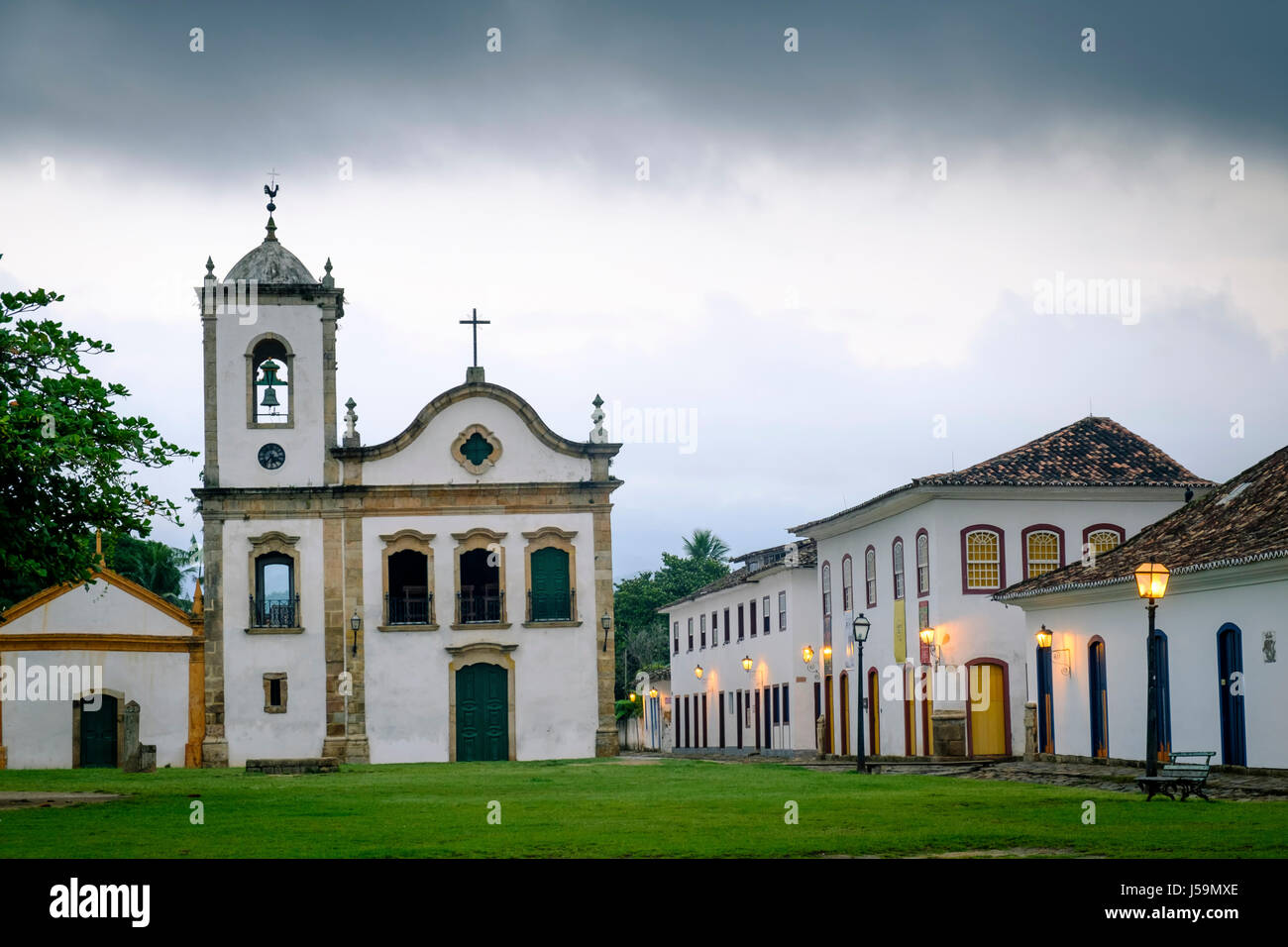 Portuguese colonial church of Santa Rita, Paraty, Brazil Stock Photo