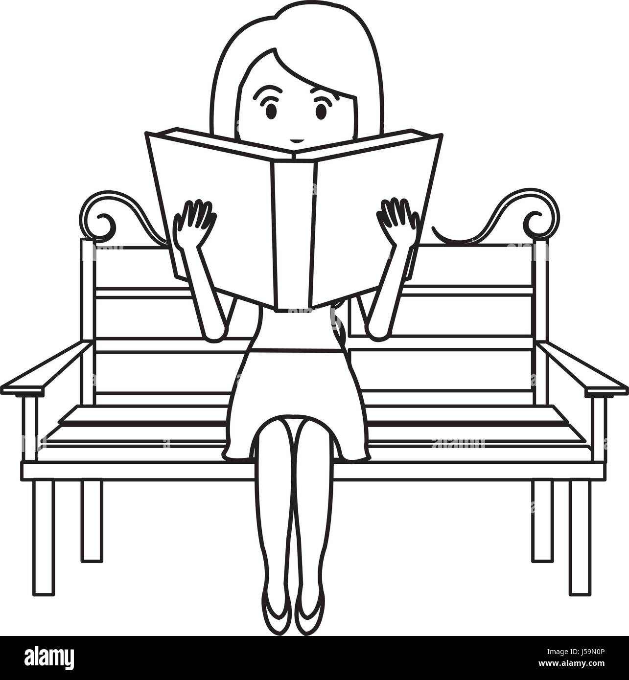 read a book clipart black and white