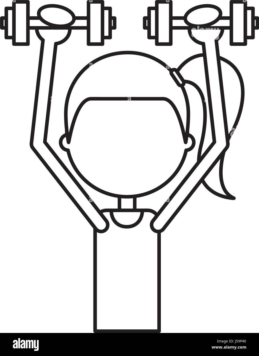 weight lifting woman Stock Vector Image & Art Alamy