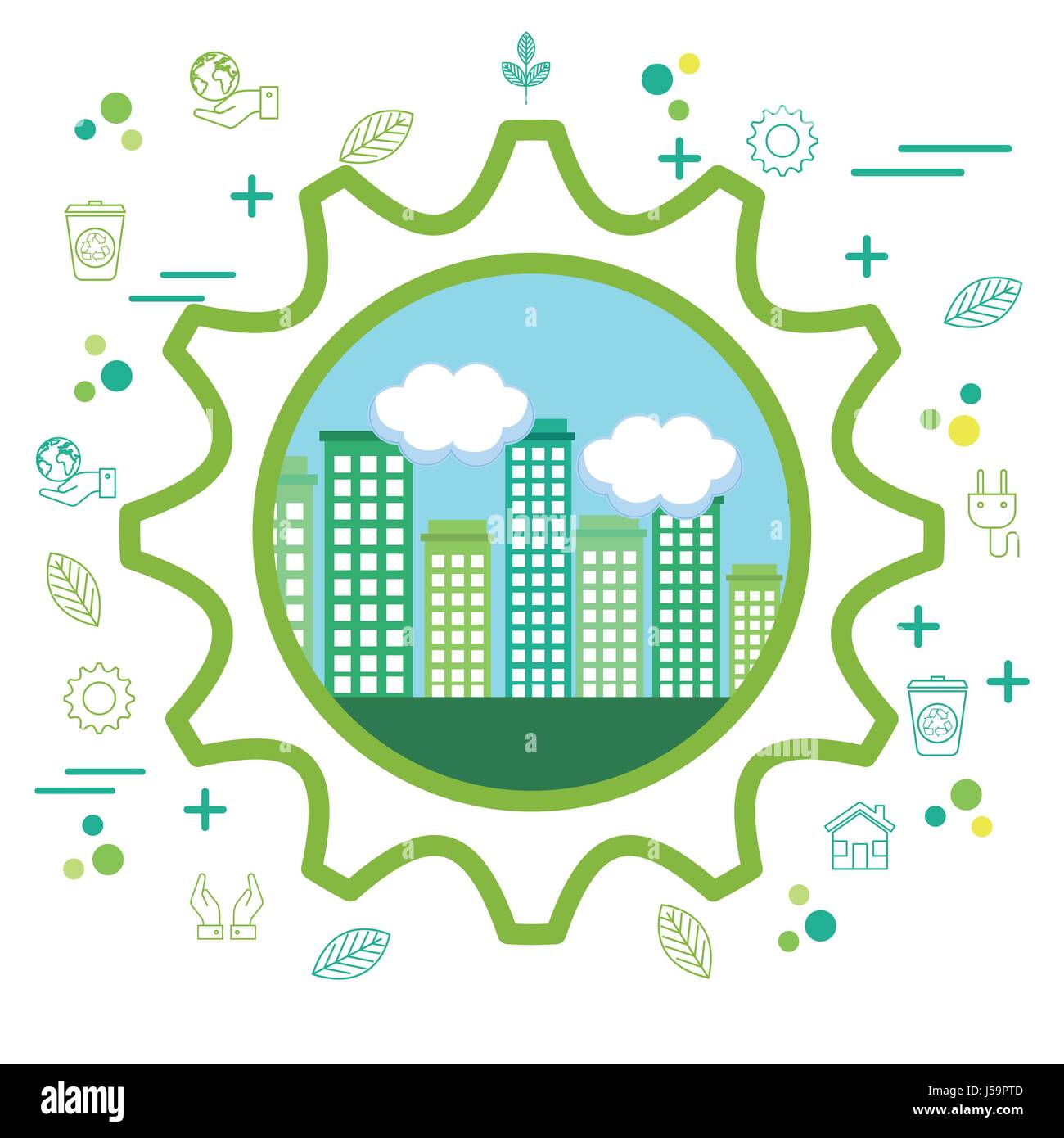 Picture of Eco friendly city design Stock Vector Image & Art - Alamy
