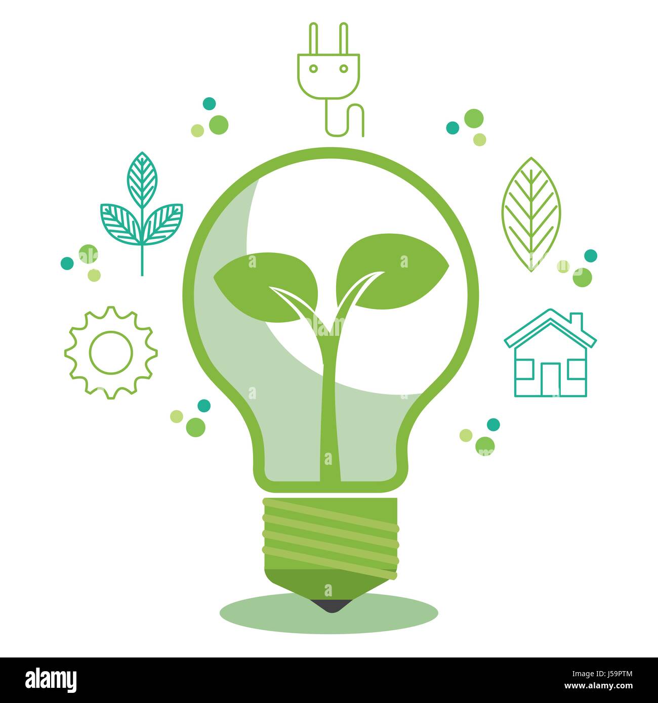 Eco friendly light bulbs design Stock Vector Image Art Alamy