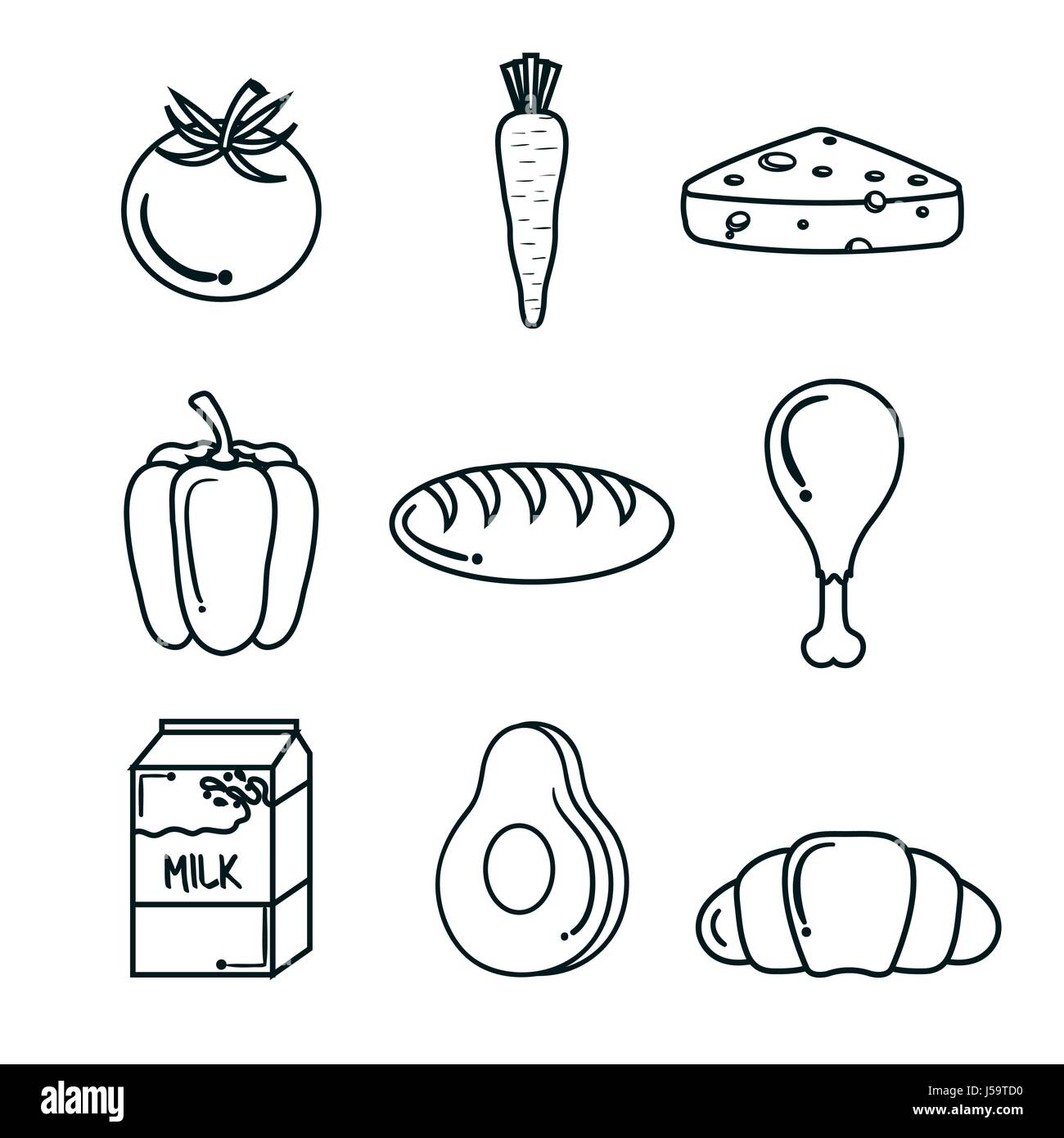 Healthy eating design Stock Vector Image & Art - Alamy