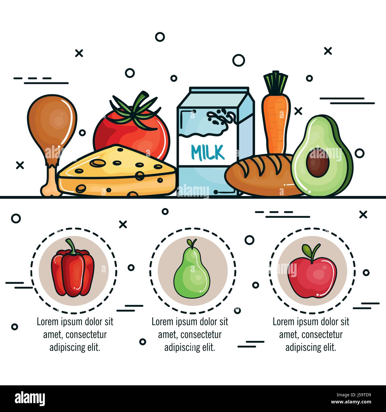 Healthy eating design Stock Vector Image & Art - Alamy