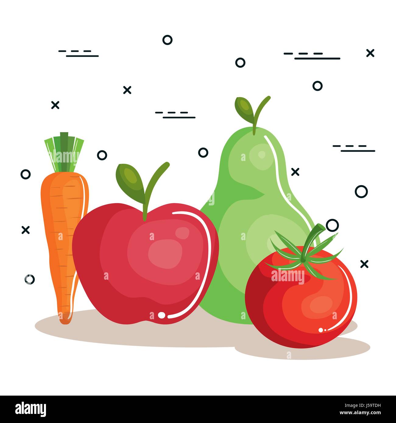 Fruits and vegetables design Stock Vector Image & Art - Alamy
