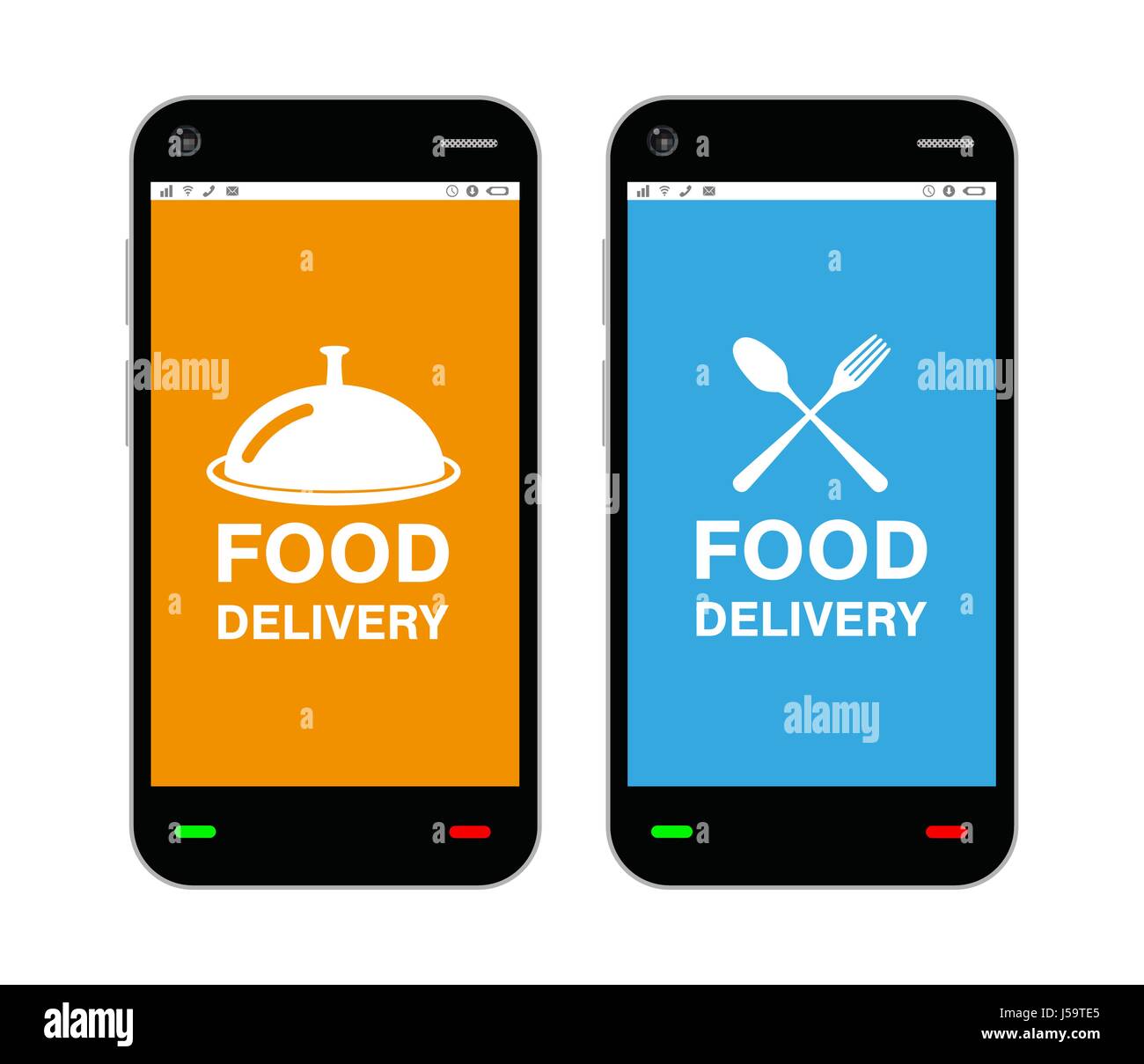 Smartphone With Food Delivery Application Logo On Screen