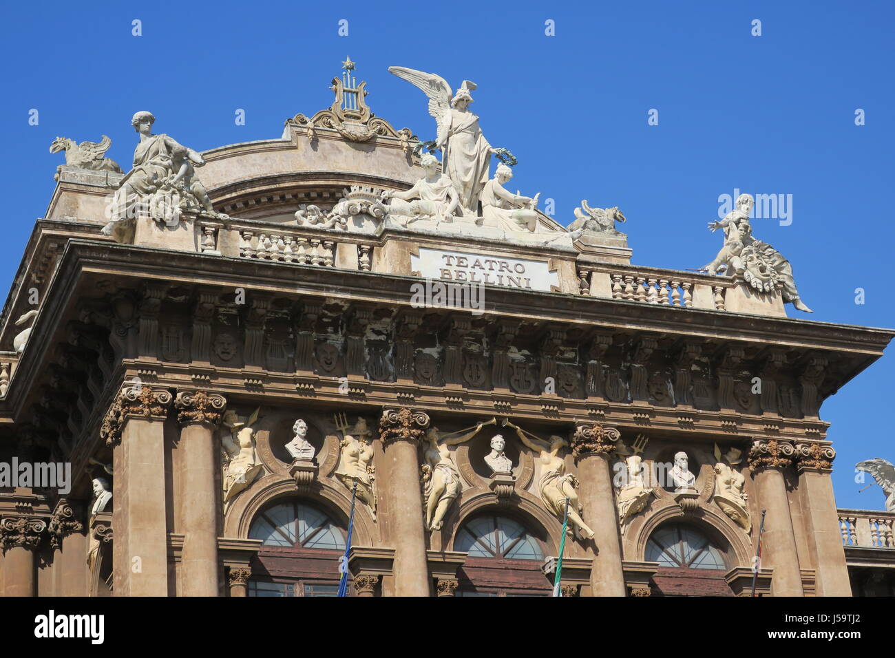 Façade of the theatre in neo-Baroque style is inspired by classic Venice  library by Sansovino. The rest of the building detaches development side  Stock Photo - Alamy