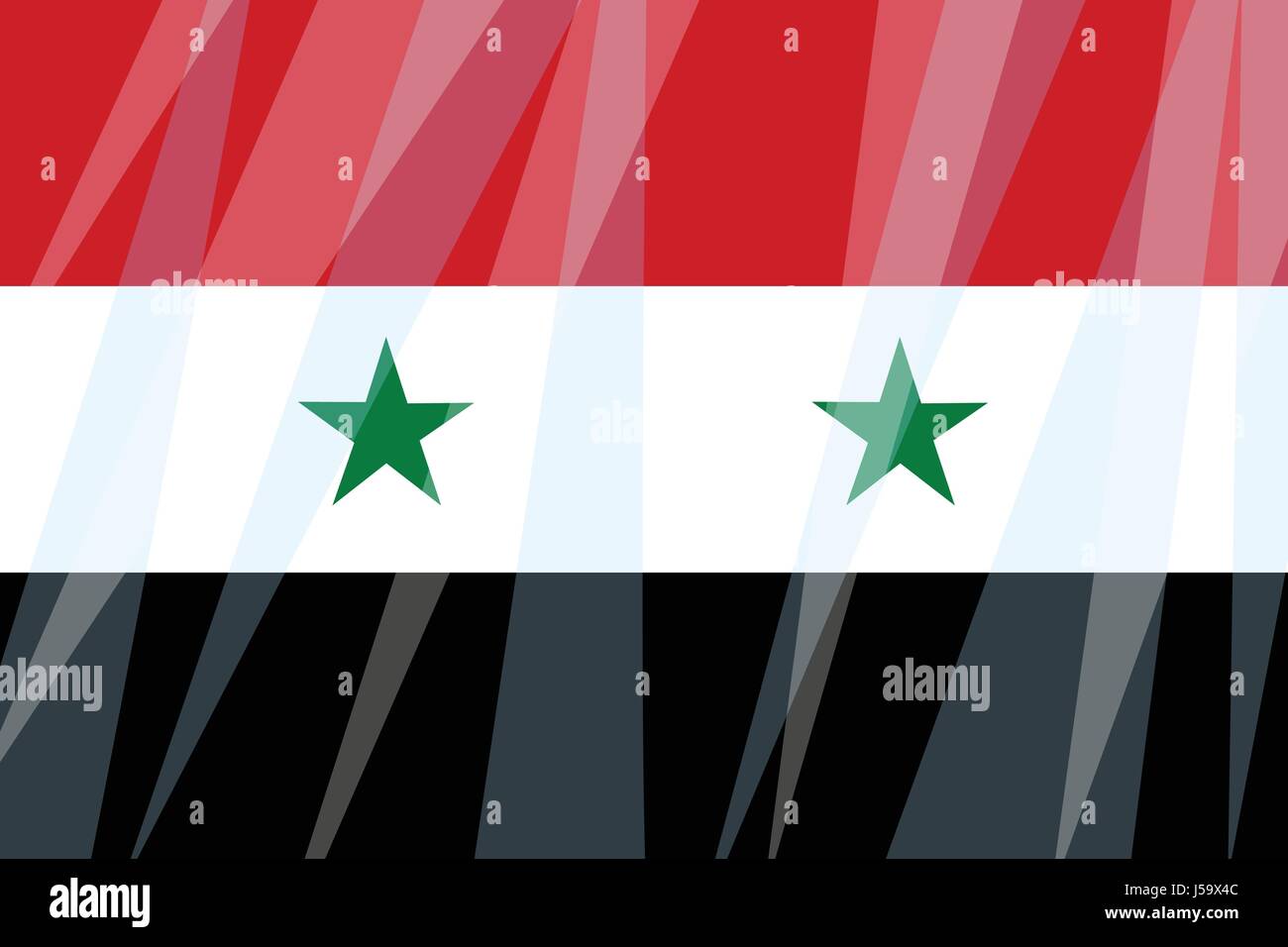 State flag of Syria Stock Vector