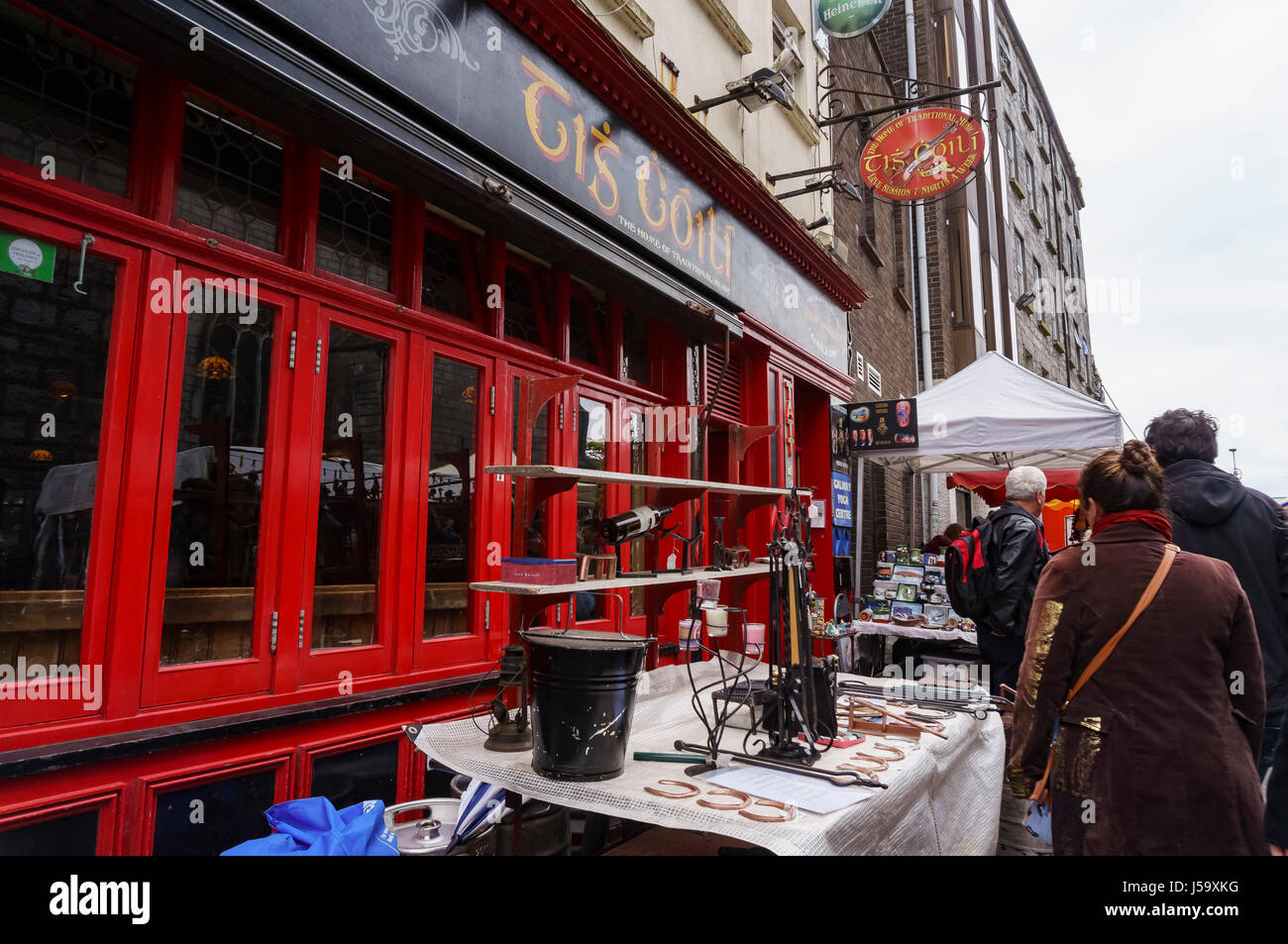 Galway, MAY 6 Market near The Augustinian Church on MAY 6, 2017 at