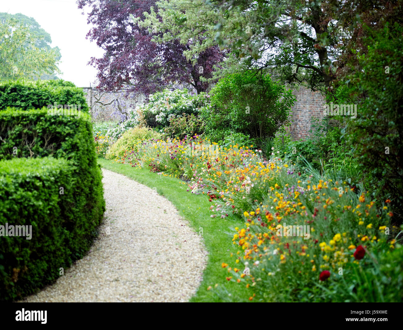 English country garden Stock Photo