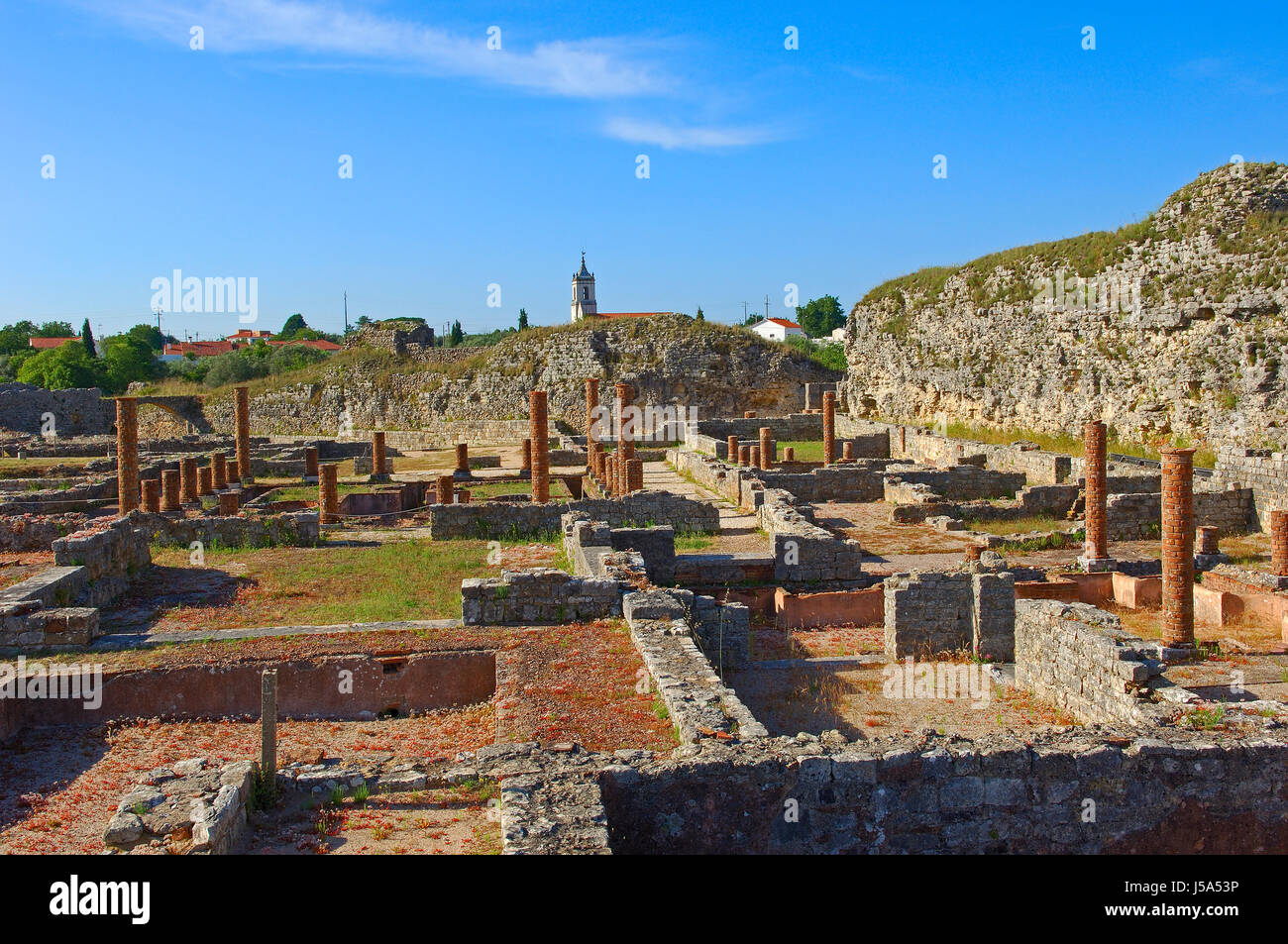 Roman Ruins, Conimbriga, Coimbra, Beiras region, Portugal Stock Photo