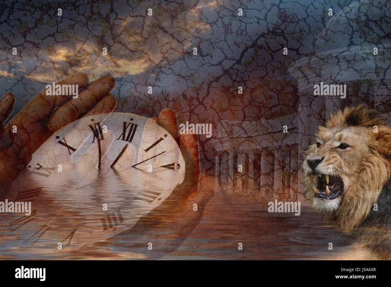 hand hands emotions waves clock pointer time downfall fear dark end ...
