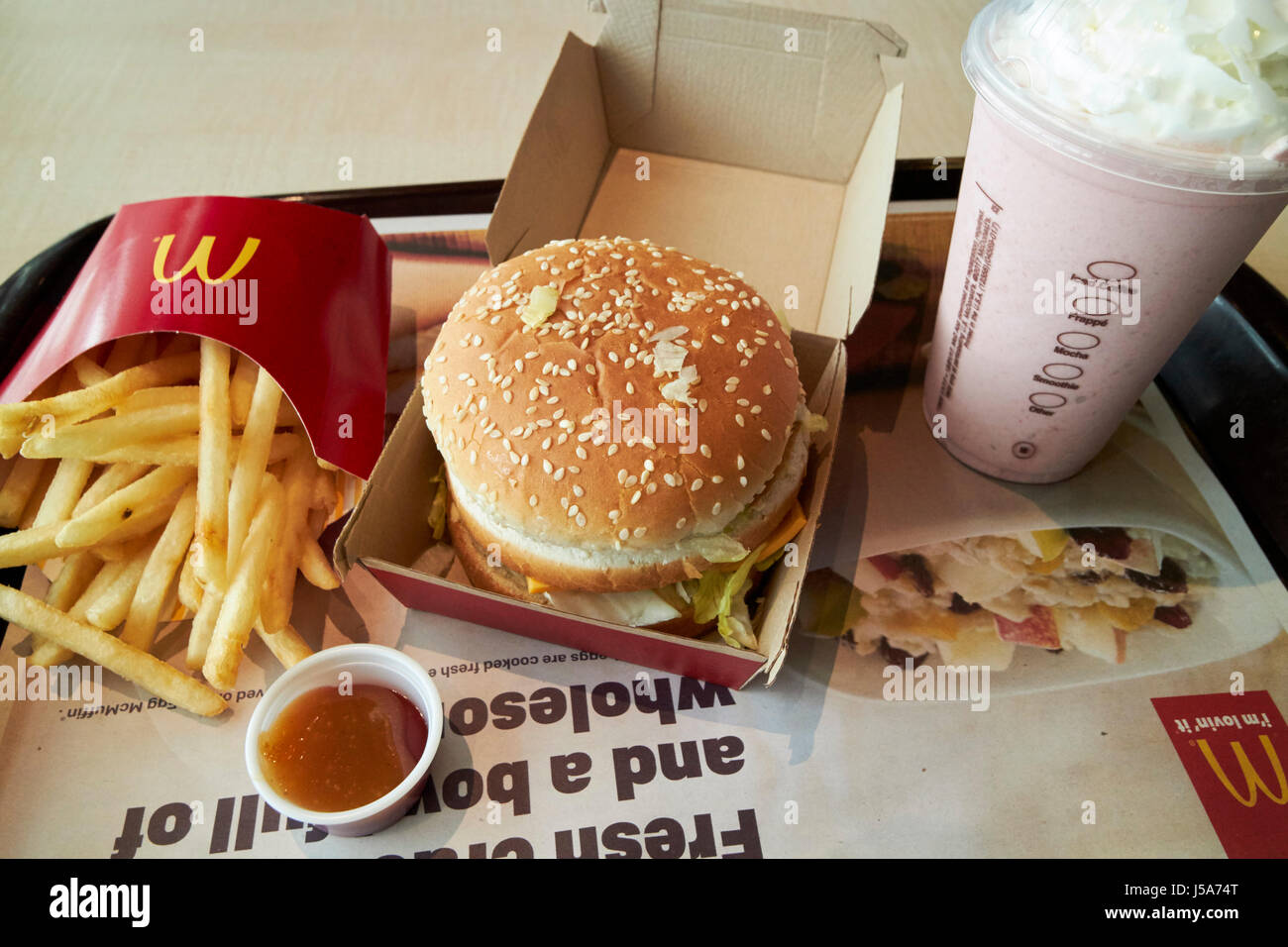 McDonalds big mac meal usa Stock Photo