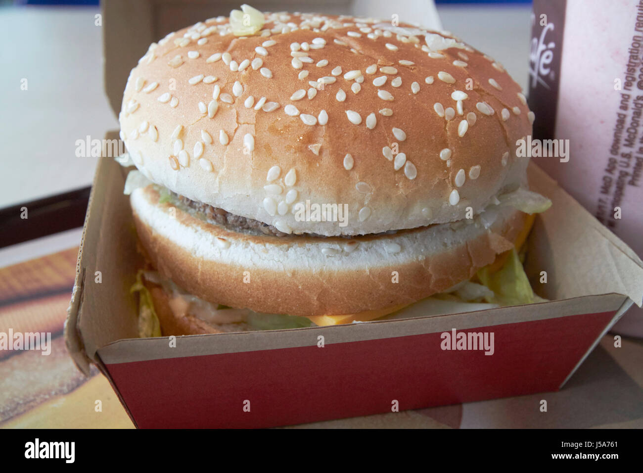 McDonalds big mac burger usa Stock Photo