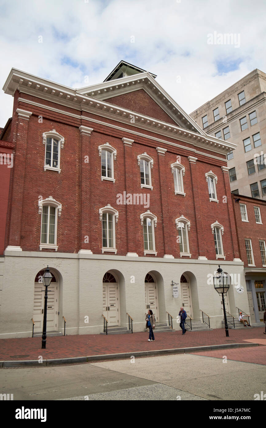 ford's theatre where abraham lincoln was shot Washington DC USA Stock Photo