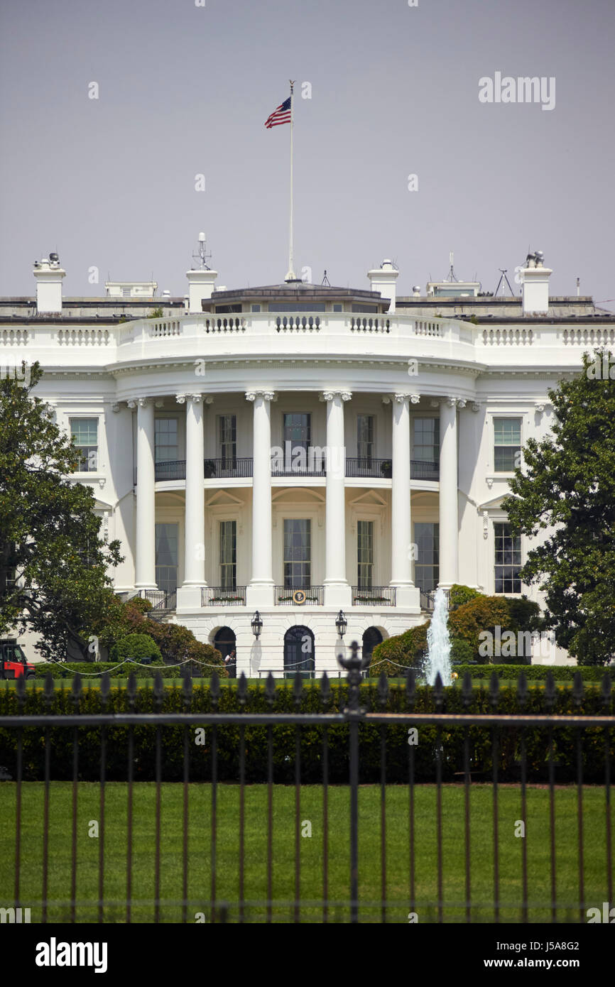 southern facade of the white house Washington DC USA Stock Photo