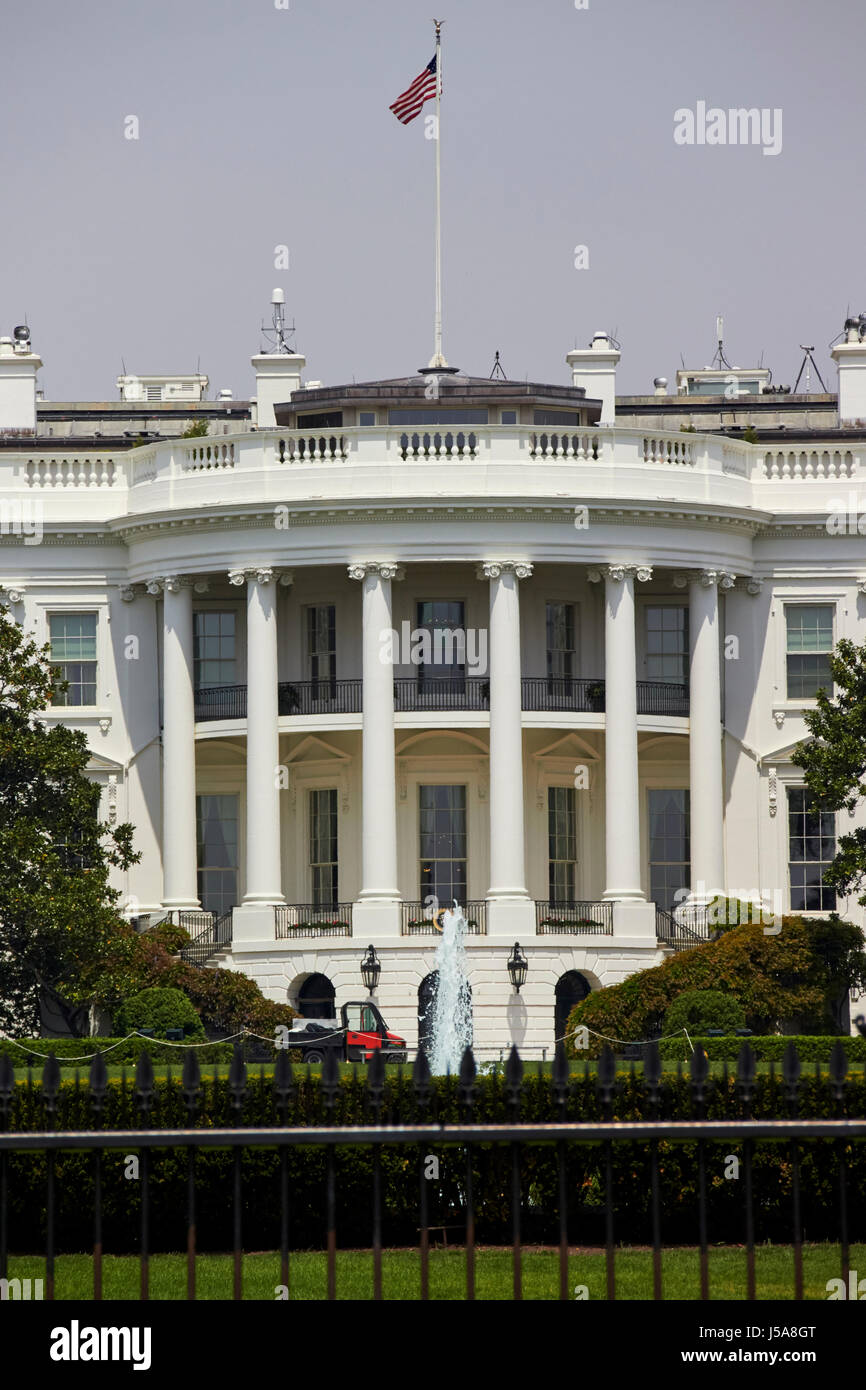 southern facade of the white house Washington DC USA Stock Photo Alamy