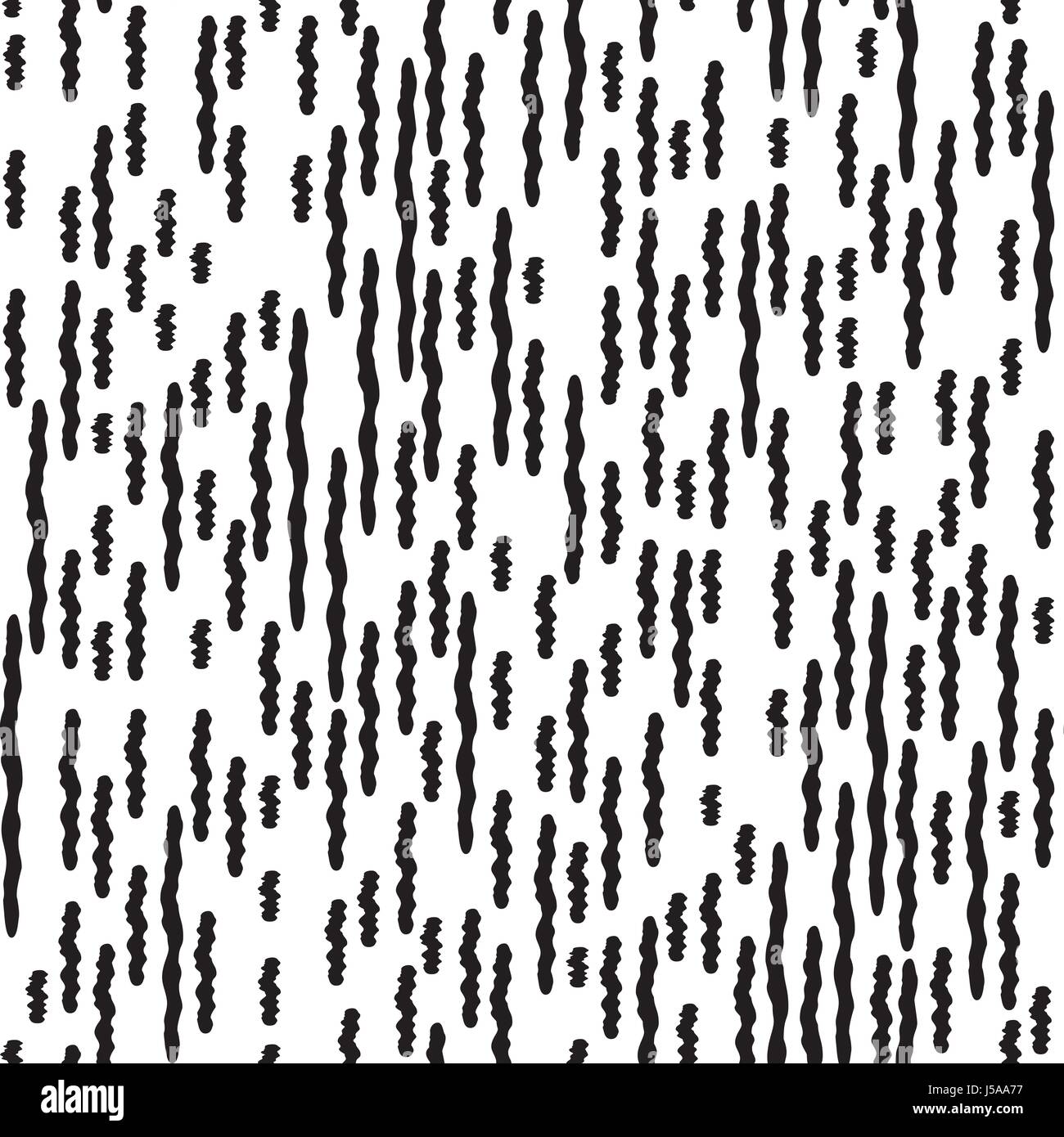 Abstract irregular striped line seamless pattern. Black and white ...