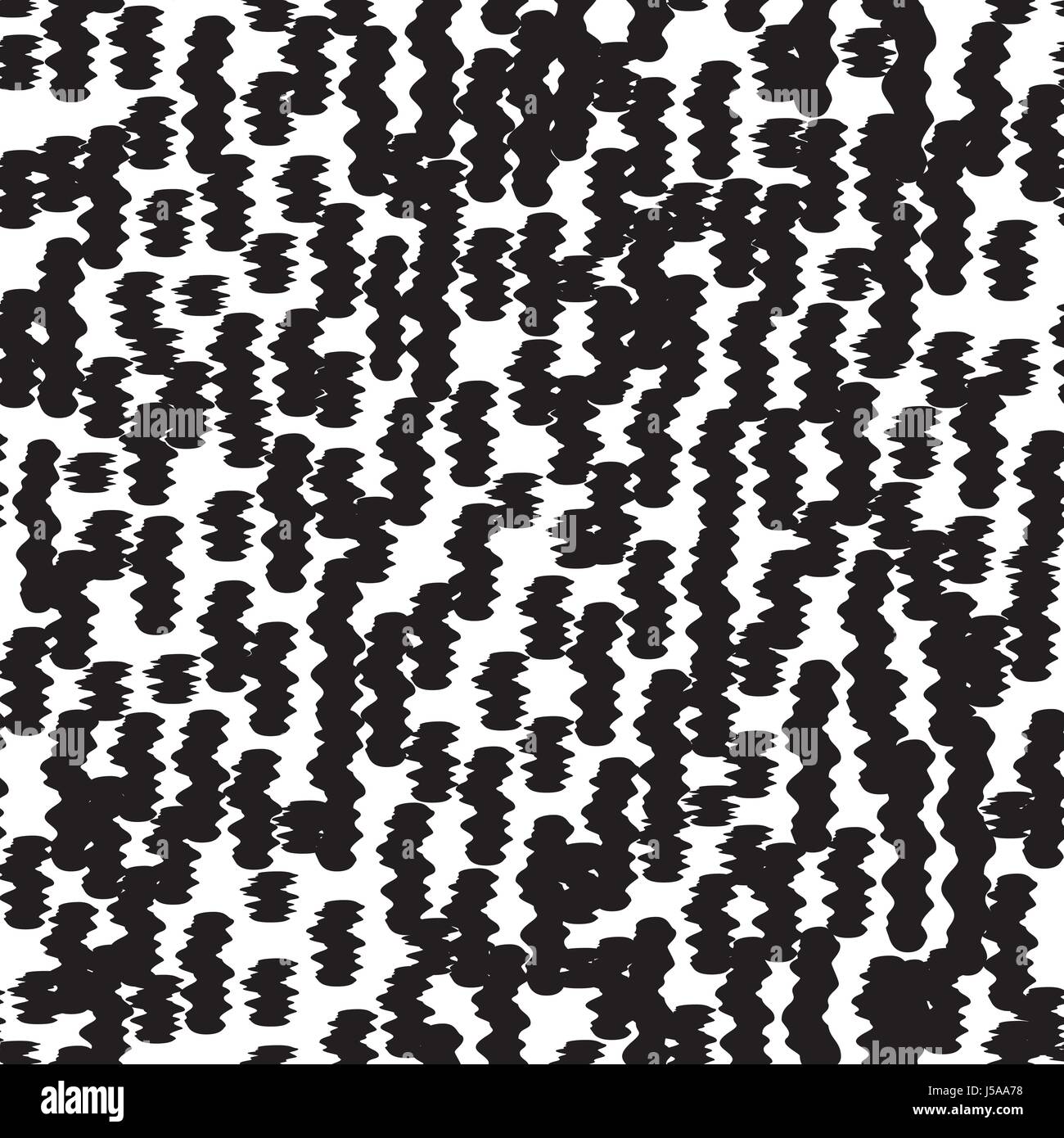 Abstract irregular striped line seamless pattern. Black and white ...