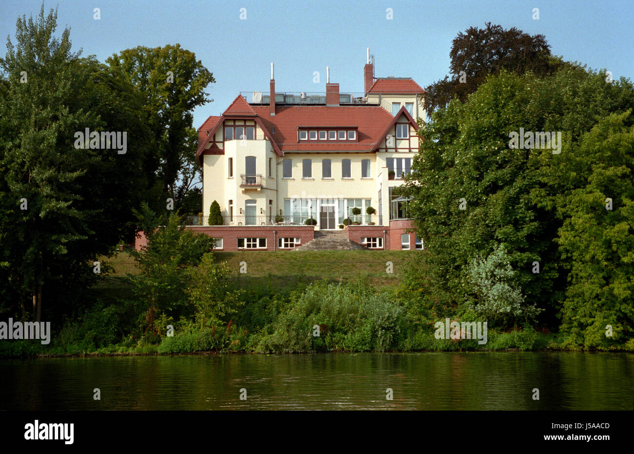 garden potsdam brandenburg villa prussia style of construction architecture Stock Photo