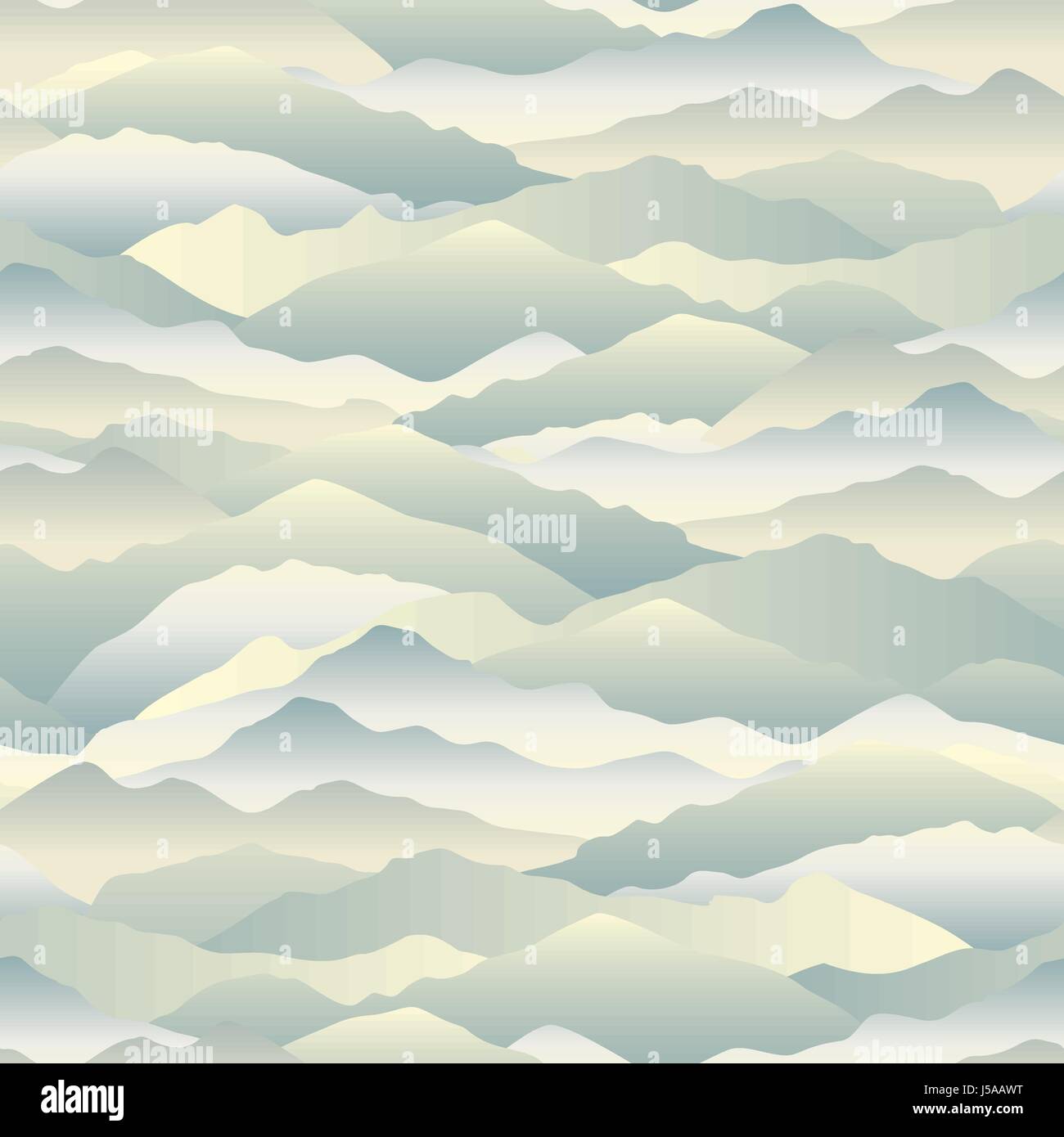 Abstract wave seamless pattern. Mountain skyline background. Landscape