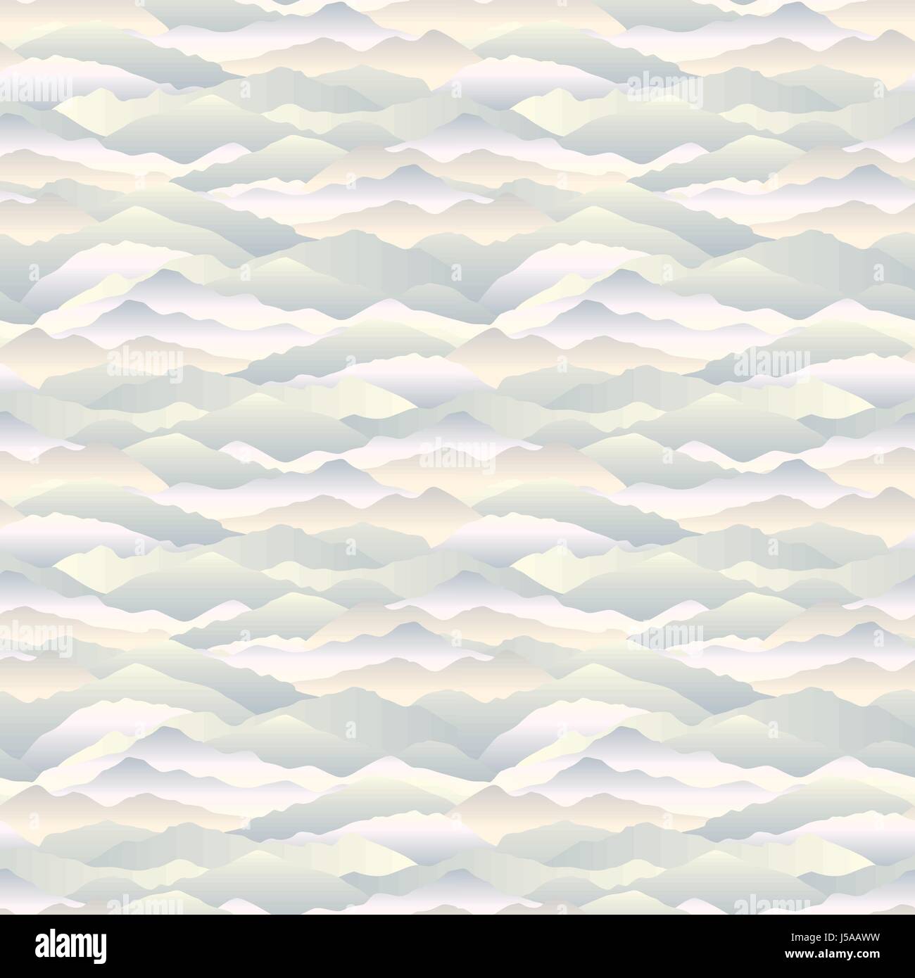 Abstract wave seamless pattern. Mountain skyline background. Landscape tile texture Stock Vector
