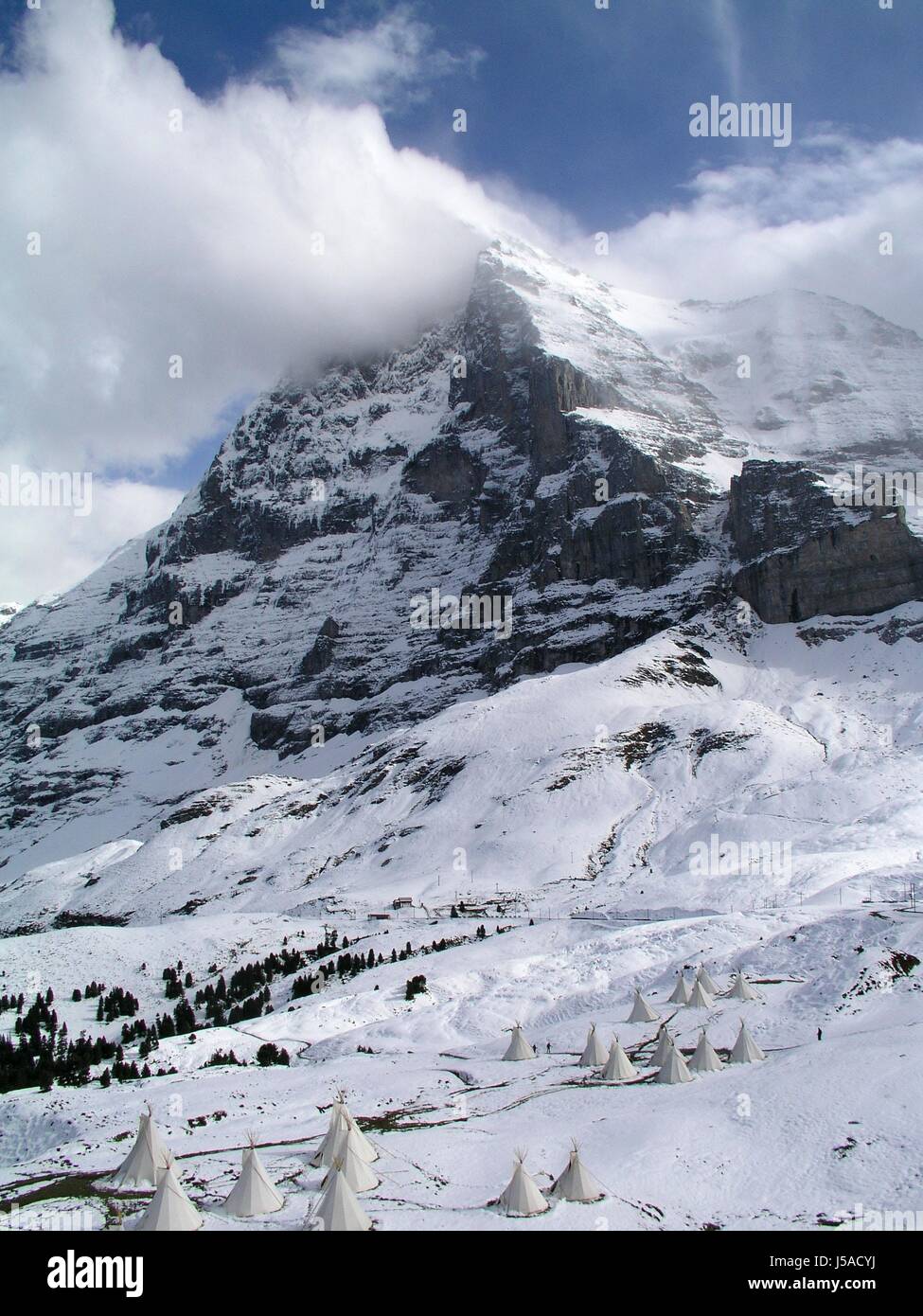alps switzerland ice tents snow mountains act of god holiday vacation holidays Stock Photo