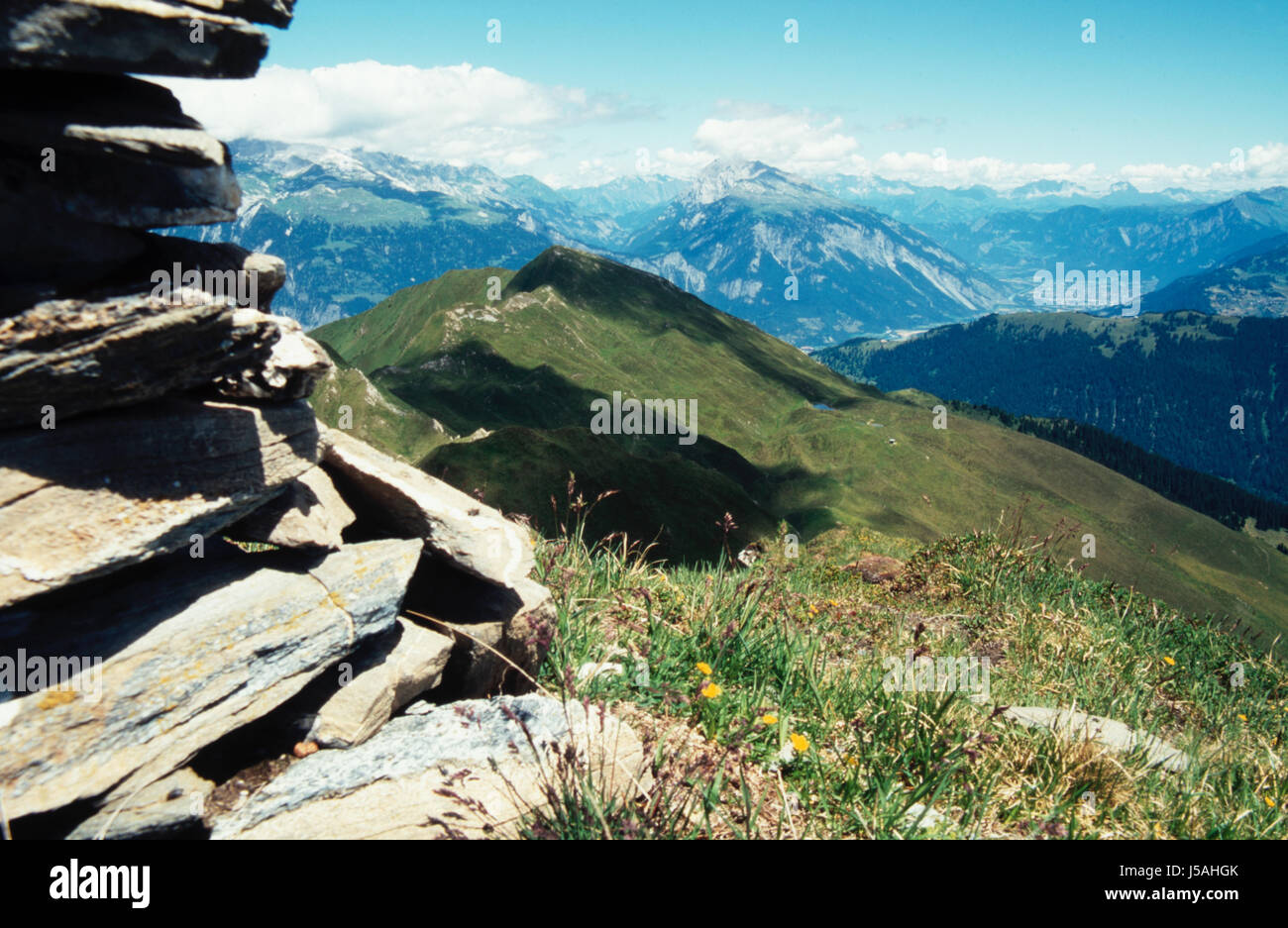 grisons mountains Stock Photo
