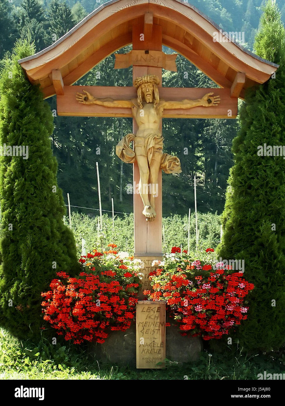 religion religious church bucolic wood cross custom ecclesiastical traditions Stock Photo