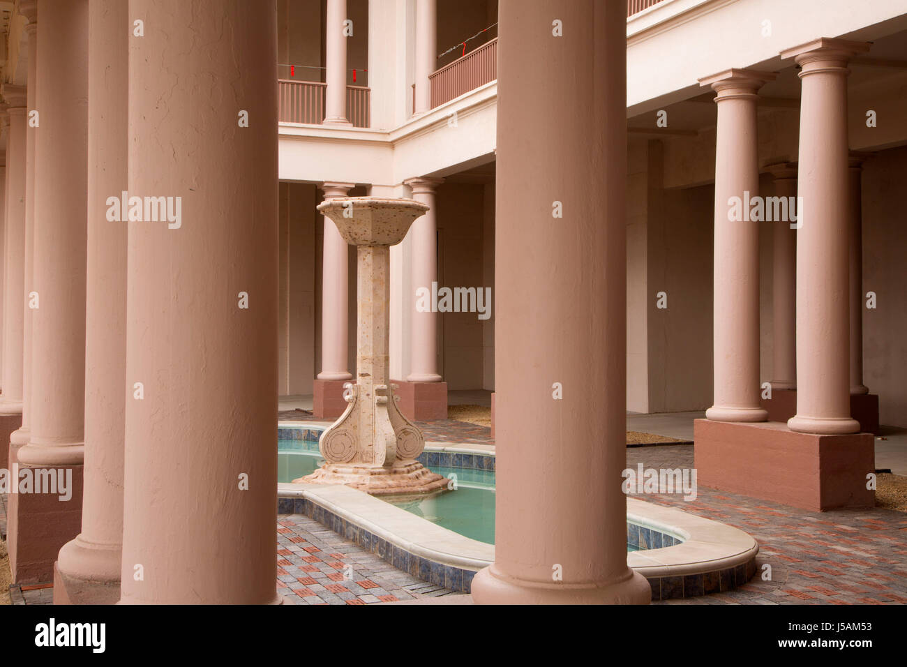 Harvey House fountain, Needles, California Stock Photo Alamy