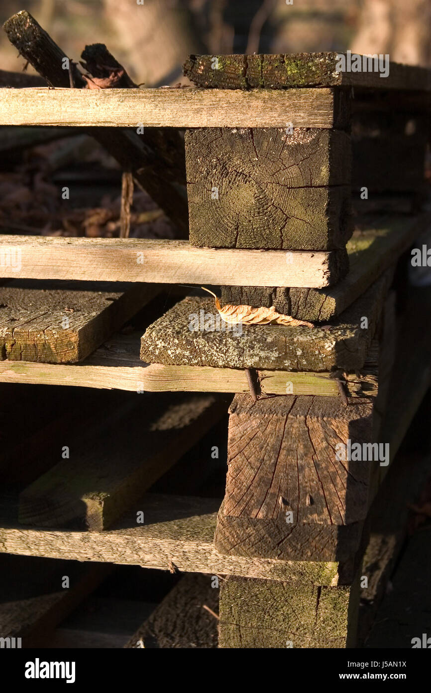 wood beam ailing forget shelf canvas superfluous decayed palette pallet old Stock Photo
