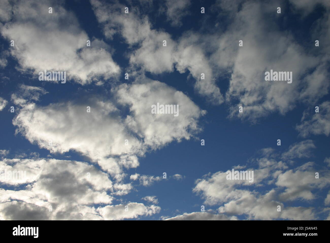blue summer summerly blank european caucasian endless cloudy clouded sky sky Stock Photo
