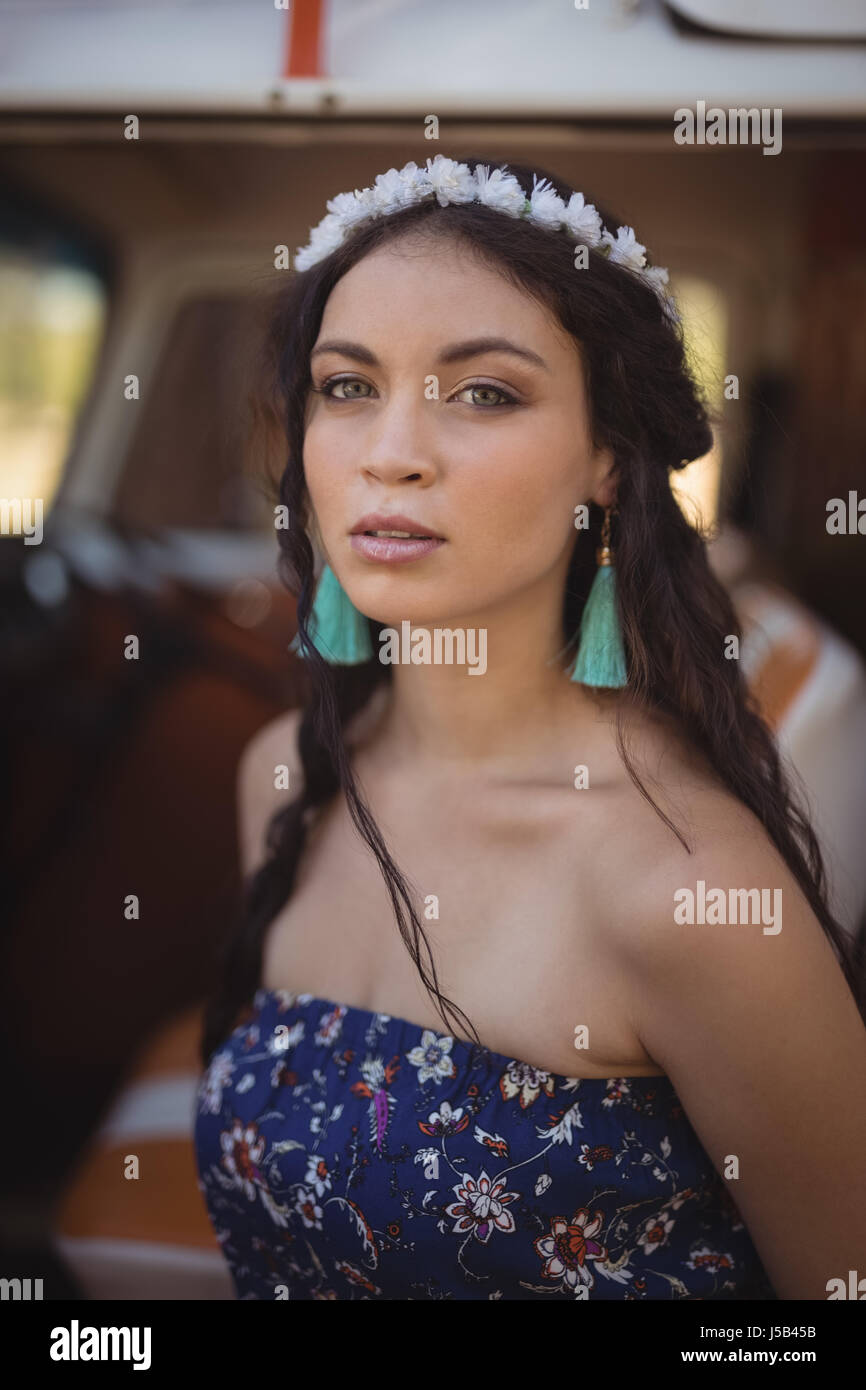 Beautiful woman posing mini hi-res stock photography and images - Alamy