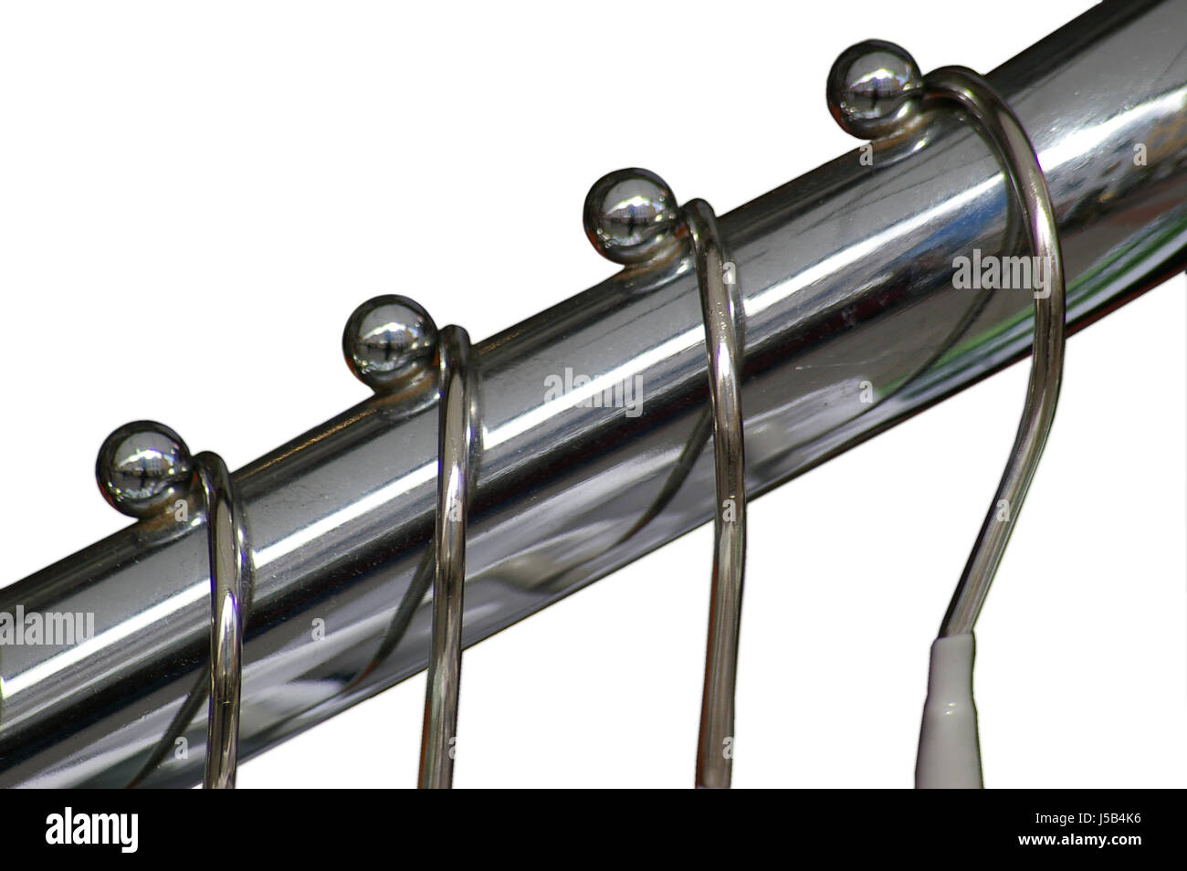 optional metal hanger bright shiny wire chromium cloak hanger chromes Stock Photo